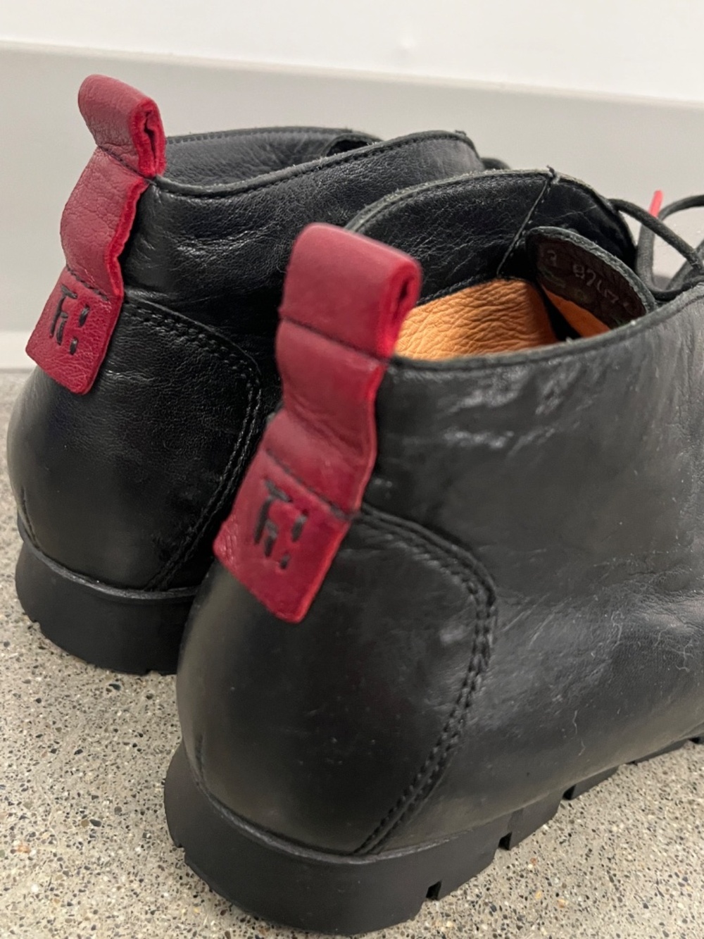 ✨ Think! Leather Ankle Boots / Chukka Shoes | Model 87074 | Size EU 37 | Black | - Picture 3 of 7